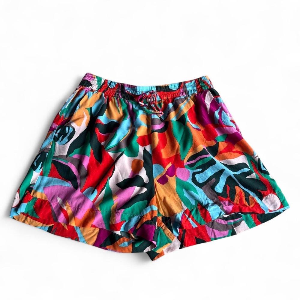 Boho Abstract Colorful Flowy Shorts
